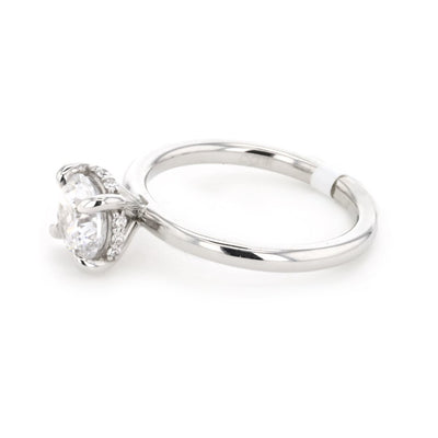 0.10 ctw Diamond Hidden Halo Engagement Ring