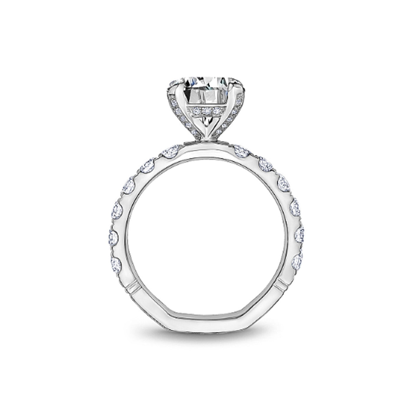 1.06 ctw Diamond Hidden Halo Engagement Ring