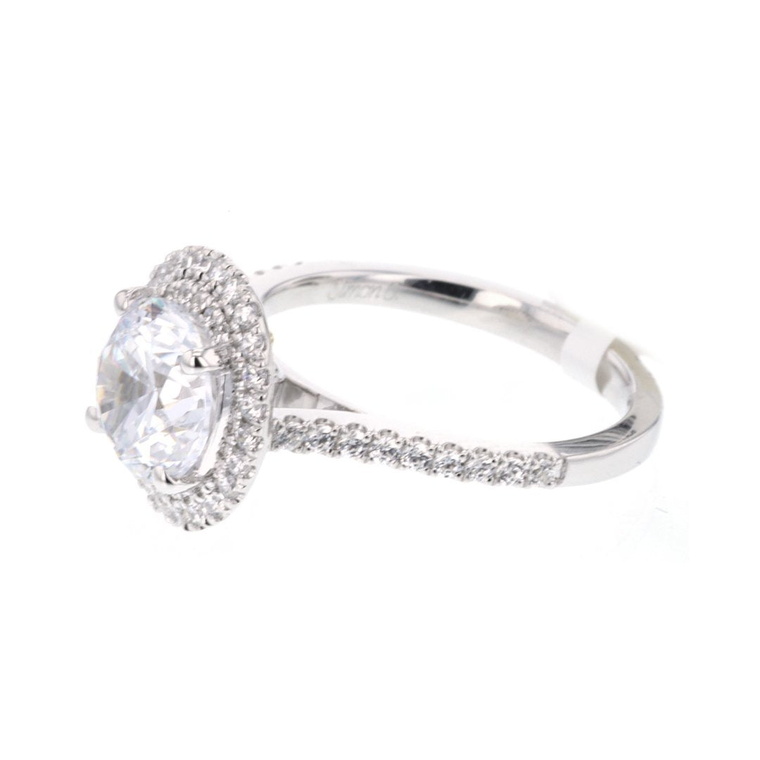 0.41 ctw Diamond Halo Engagement Ring