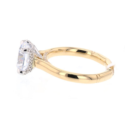 0.12 ctw Diamond Hidden Halo Engagement Ring