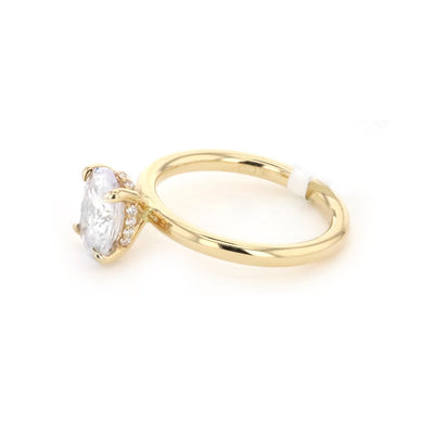 0.12 ctw Diamond Hidden Halo Engagement Ring