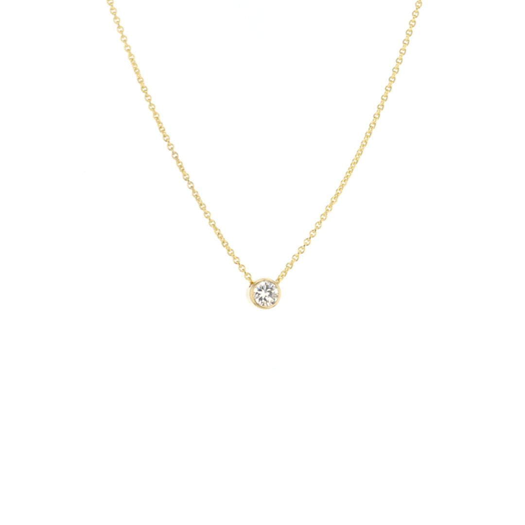 18" 0.15 ct Diamond Solitaire Pendant Necklace | 10270567