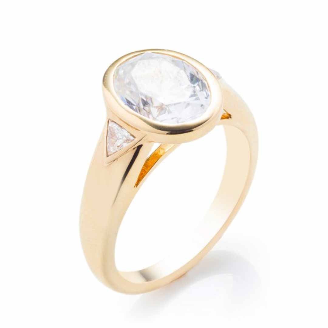 0.13 ctw Diamond Bezel Engagement Ring